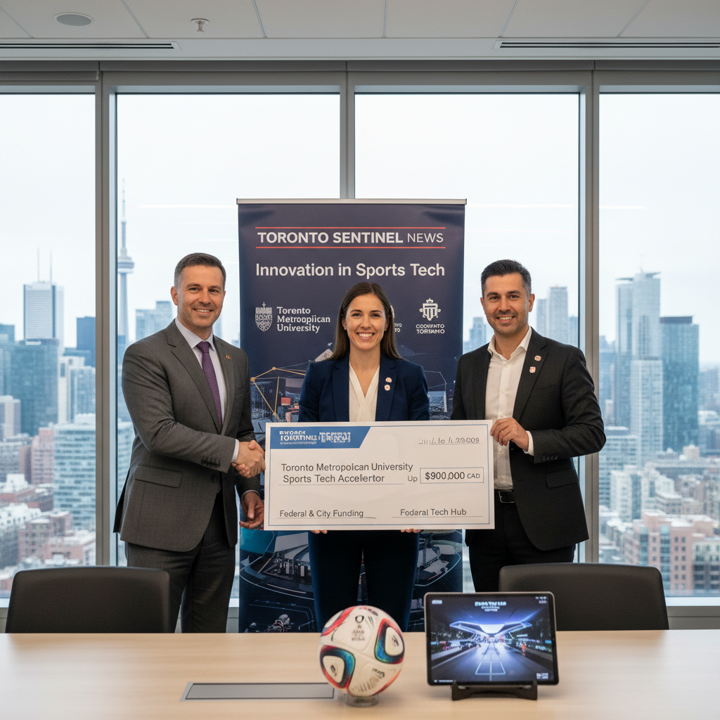 A business news photograph from Toronto Sentinel