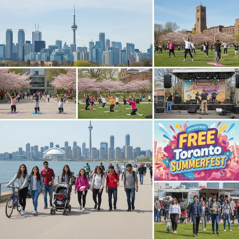 A photorealistic view of Toronto showcasing iconic landmarks and accessible public spaces.